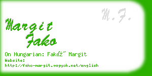 margit fako business card